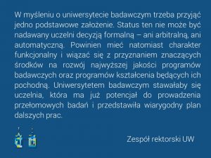 Materiały do dyskusji - wyłanianie uniwersytetów badawczych