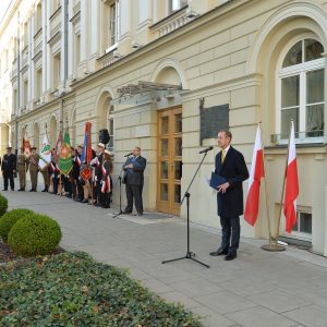 Prof. Marcin Pałys, rektor UW podczas uroczystości