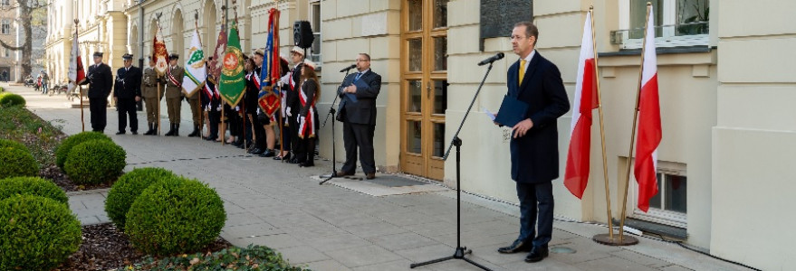 Prof. Marcin Pałys, rektor UW podczas uroczystości