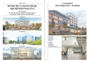 Publikacja poświęcona konkursowi na koncepcję architektoniczną dla inwestycji „Budynek naukowo-dydaktyczny Kampus Ochota (psychologia, kognitywistyka, psychofizjologia)”