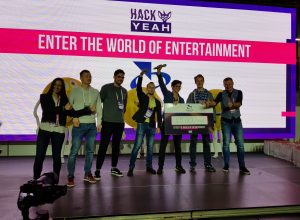 Zespół Pink Monkeys podczas HackYeah 2019. Fot. Sz. Kocur