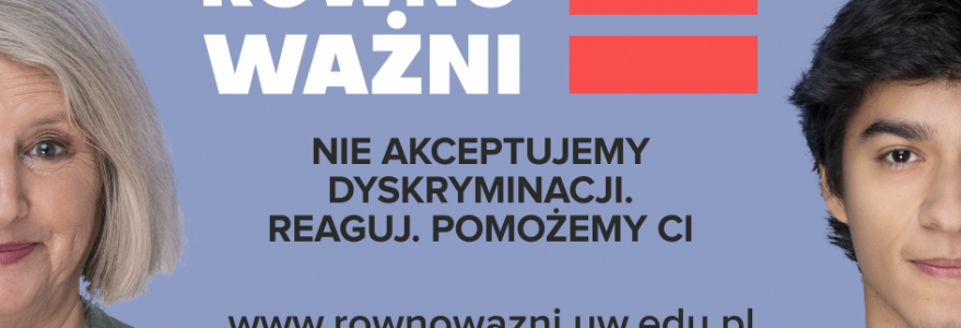 14 października ruszyła kampania społeczna „Na Uniwersytecie wszyscy jesteśmy równoważni".