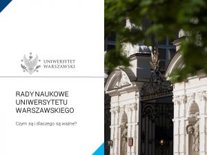 Prezentacja pdf "Rady naukowe Uniwersytetu Warszawskiego"