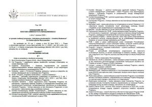 Zarządzenie nr 115 rektora UW z 1 czerwca 2020 r. w sprawie realizacji programu ,,Inicjatywa doskonałości – uczelnia badawcza” na UW