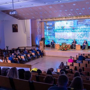 18.10.2021, Lublin - Katolicki Uniwersytet Lubelski. Areopag Uniwersytetów - debaty o współczesności - Świat w dobie COVID-u Fot. Tomasz Koryszko/KUL