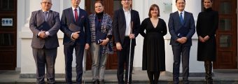 Laureaci Nagrody Dydaktycznej Rektora 2021. Fot. M. Kaźmierczak/UW.