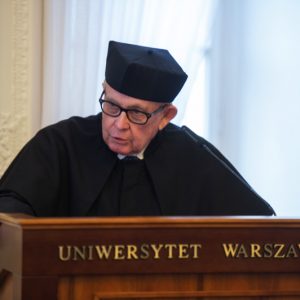 Uroczystość nadania tytułu doktora honoris causa UW prof. Andrzejowi Koźmińskiemu.