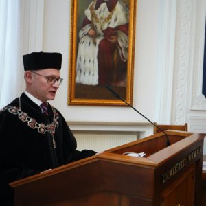 Uroczystość nadania tytułu doktora honoris causa UW prof. Andrzejowi Koźmińskiemu.