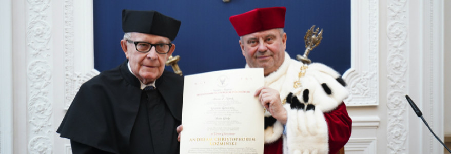 Uroczystość nadania tytułu doktora honoris causa UW prof. Andrzejowi Koźmińskiemu.