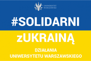 Przejdź do zakładki "Solidarni z Ukrainą" na stronie UW.