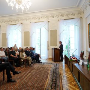Borut Pahor, prezydent Słowenii podczas wykładu na UW. Fot. M. Kaźmierczak/UW.