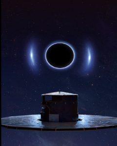 Gaia obserwuje czarną dziurę i efekt soczewkowania grawitacyjnego, źródło: Maciej Rebisz/Science Now/Łukasz Wyrzykowski