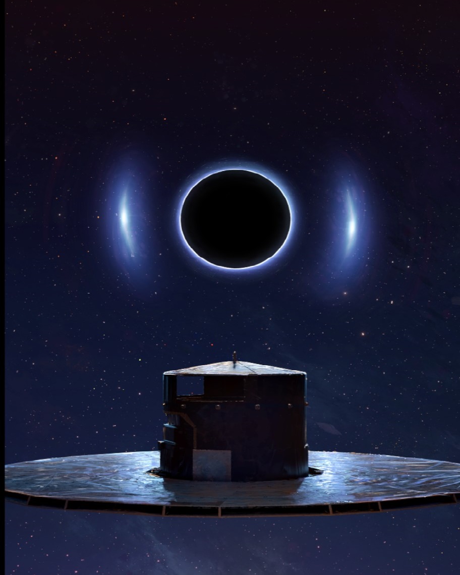 Gaia obserwuje czarną dziurę i efekt soczewkowania grawitacyjnego, źródło: Maciej Rebisz/Science Now/Łukasz Wyrzykowski