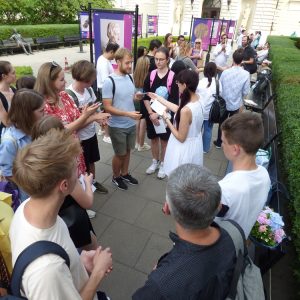 Oficjalne zakończenie kursu języka i kultury polskiej organizowanego przez POLONICUM. Fot. UW