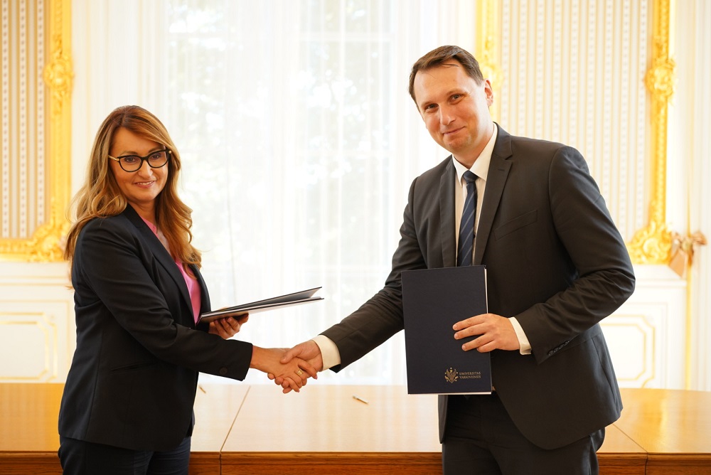 Podpisanie umowy pomiędzy UW a m.st. Warszawą, 15 września 2022 roku. Fot. M. Kaźmierczak/UW.