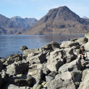 Prace terenowe na wyspie Skye. Fot. E. Panciroli.