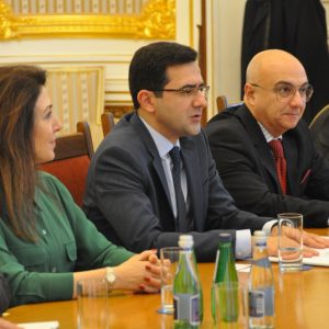 Spotkanie z delegacją z Azerbejdżanu. Fot. Biuro Promocji UW.