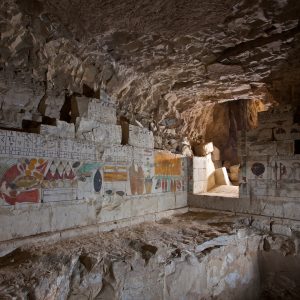 Wnętrze komory grobowej Chetiego, gdzie pierwotnie złożone były szczątki krokodyli. Fot. M. Jawornicki/CAŚ UW