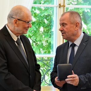 Uroczystość wręczenia Medalu im. Wacława Sierpińskiego na UW. Fot. Jarosław Skrzeczkowski/UW