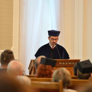 Uroczystość odnowienia doktoratu prof. Michała Tymowskiego. Fot. Mirosław Kaźmierczak/UW