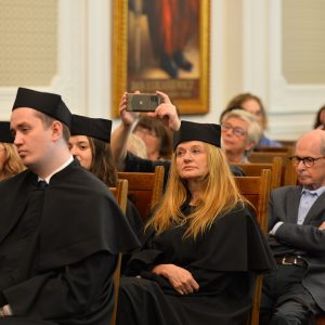 Uroczystość odnowienia doktoratu prof. Michała Tymowskiego. Fot. Mirosław Kaźmierczak/UW