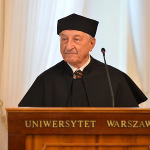 Uroczystość odnowienia doktoratu prof. Michała Tymowskiego. Fot. Mirosław Kaźmierczak/UW