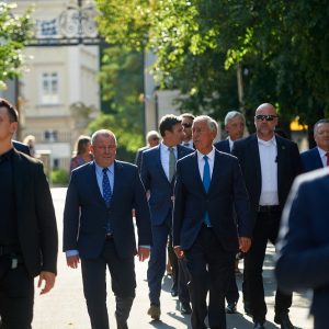 Wizyta prezydenta Portugalii na UW. Fot. Mirosław Kaźmierczak/UW