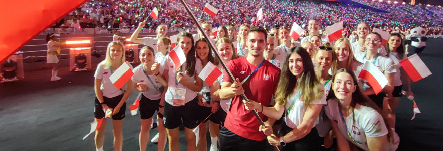 Akademicka Reprezentacja Polski podczas ceremonii otwarcia XXXI Letniej Uniwersjady w Chengdu. Fot. AZS