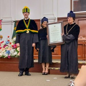 Uroczystość nadania prof. Mirosławie Czerny tytułu doktora honoris causa Uniwersytetu Autonomicznego Stanu Meksyk w Toluce. Fot. Biuro Promocji UAEM