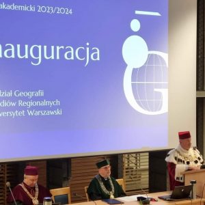 Inauguracja roku akademickiego 2023/2024 na Wydziale Geografii i Studiów Regionalnych UW. Źródło: WGiSR UW