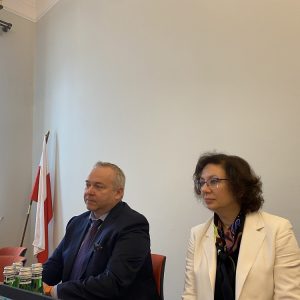Prof. Sambor Grucza i prof. Agata Bareja-Starzyńska. Fot. Anna Stobiecka/UW
