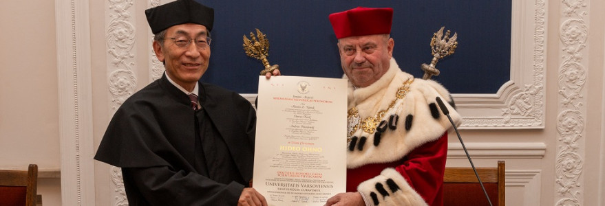 Uroczystość nadania tytułu doktora honoris causa UW prof. Hideo Ohno. Fot. UW