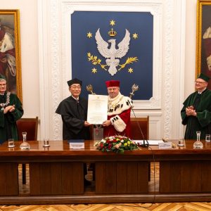 Uroczystość nadania tytułu doktora honoris causa UW prof. Hideo Ohno. Fot. UW