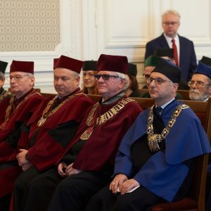 Uroczystość nadania tytułu doktora honoris causa Uniwersytetu Warszawskiego prof. Freiherrowi Clausowi von Carnap-Bornheimowi. Fot. Mirosław Kaźmierczak/UW