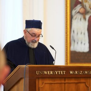 Uroczystość nadania tytułu doktora honoris causa Uniwersytetu Warszawskiego prof. Freiherrowi Clausowi von Carnap-Bornheimowi. Fot. Mirosław Kaźmierczak/UW