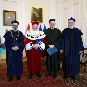 Uroczystość nadania tytułu doktora honoris causa Uniwersytetu Warszawskiego prof. Freiherrowi Clausowi von Carnap-Bornheimowi. Fot. Mirosław Kaźmierczak/UW