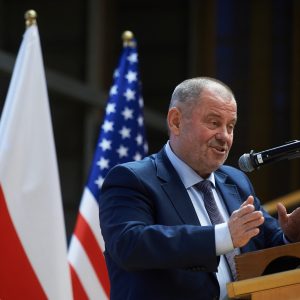 Wizyta Marka F. Brzezinskiego, ambasadora USA w Polsce, na UW. Fot. Mirosław Kaźmierczak/UW