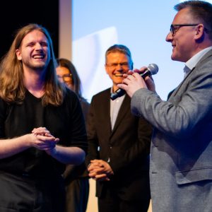 Szymon Chlebowicz, laureat Nagrody Specjalnej UWRC w XI edycji BraveCampu. Fot. Jarosław Rybusiński/UW