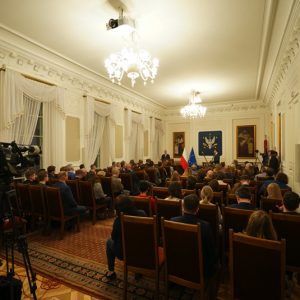 Wizyta Tomasza Siemoniaka na UW. Fot. Mirosław Kaźmierczak/UW