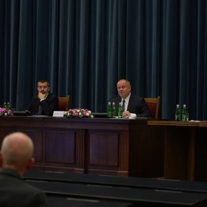 Debata kandydatów na rektora UW. Fot. Biuro Promocji UW