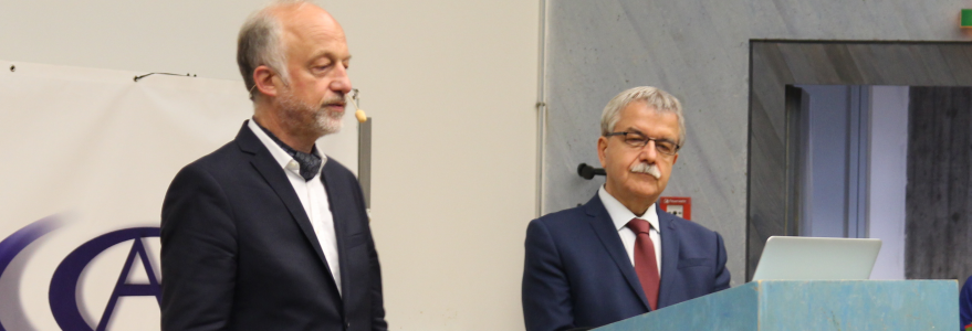 Prof. Andrzej Udalski i prof. Joachim Wambsganss. Fot. prof. Paweł Pietrukowicz