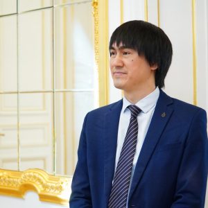 Dr Asset Shaimerdenov, kierownik Laboratorium Bezpieczeństwa Energii Atomowej w Instytucie Fizyki Jądrowej w Ałmatach. Fot. Biuro Promocji UW