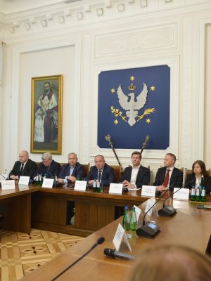 Konferencja prasowa rektora UW. Fot. Mirosław Kaźmierczak/UW