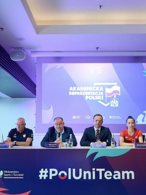 Konferencja prasowa przed wyjazdem polskiej reprezentacji na 32. Letnią Uniwersjadę. Fot. Rafał Oleksiewicz
