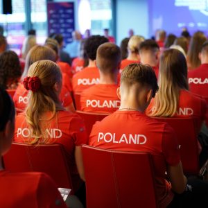 Konferencja prasowa przed wyjazdem polskiej reprezentacji na 32. Letnią Uniwersjadę. Fot. Mirosław Kaźmierczak/UW