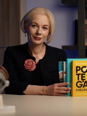 Dr Justyna Godlewska-Szyrkowa w Czytaj z UW. Fot. M. Kaźmierczak/UW