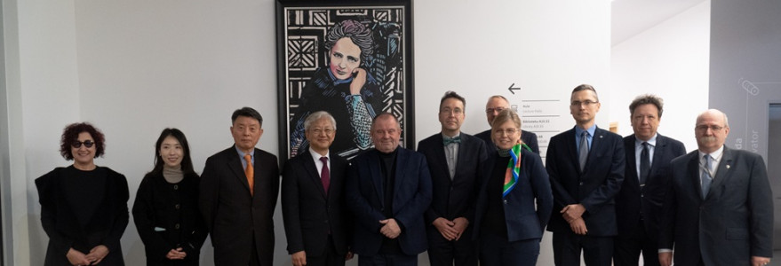 Wizyta ambasadora Republiki Korei na UW. Źródło Wydział Fizyki UW