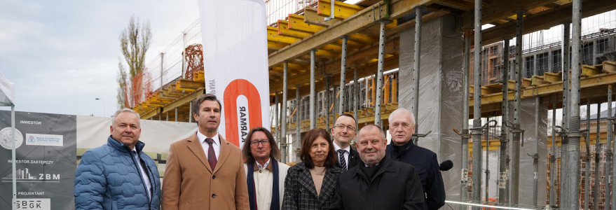 Wmurowanie kamienia węgielnego przy Bednarskiej. Fot. Mirosław Kaźmierczak/UW