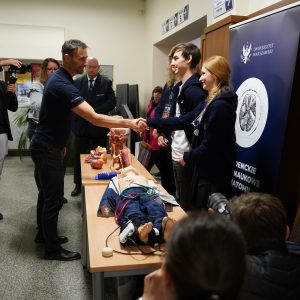 Finał trasy „IGNIS” z dr. inż. Sławoszem Uznańskim-Wiśniewskim na UW. Fot. UW.