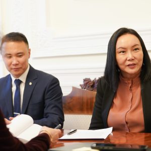 Spotkanie z ambasador Mongolii. Fot. M. Kaźmierczak/UW